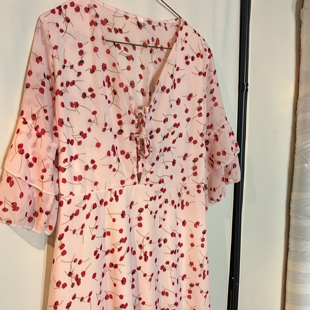 Cute poppy mini dress - tiered bell sleeves